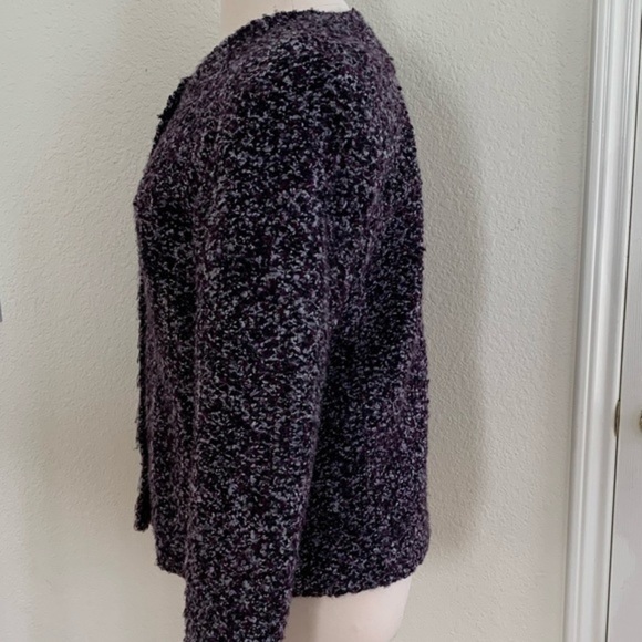 Kathie Lee Collection textured jacket with purple/gray/black fabric.  Size XL - Picture 5 of 8